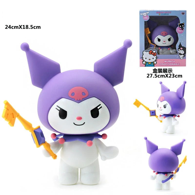 

Cartoon Kuromi Melody Cinnamoroll PomPomPurin Anime Figure Detachable Joint Movable Desktop Model Ornaments Birthday Gift Toy