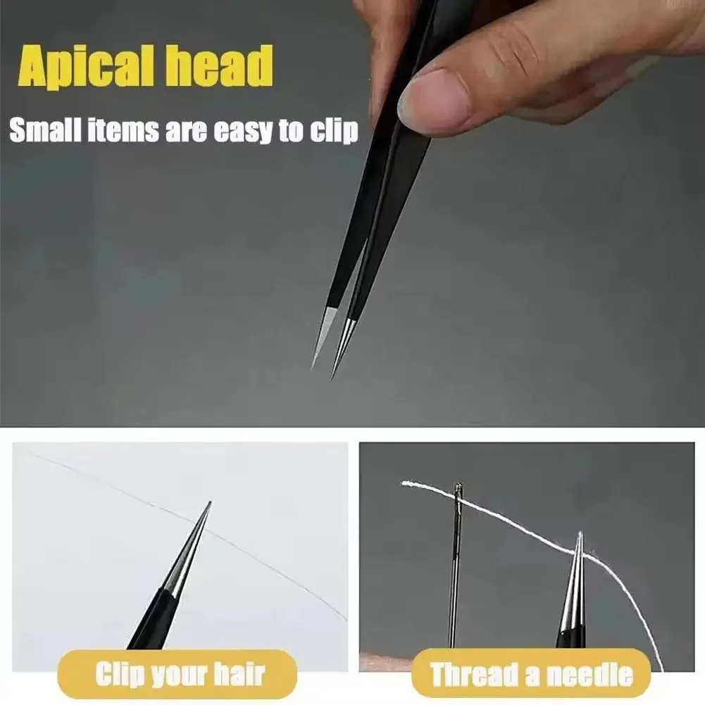 

1PCS Stainless Steel Curved Straight Eyebrow False Eyelash Tweezers Nail Art Extension Makeup Tool Eyelash Tweezers