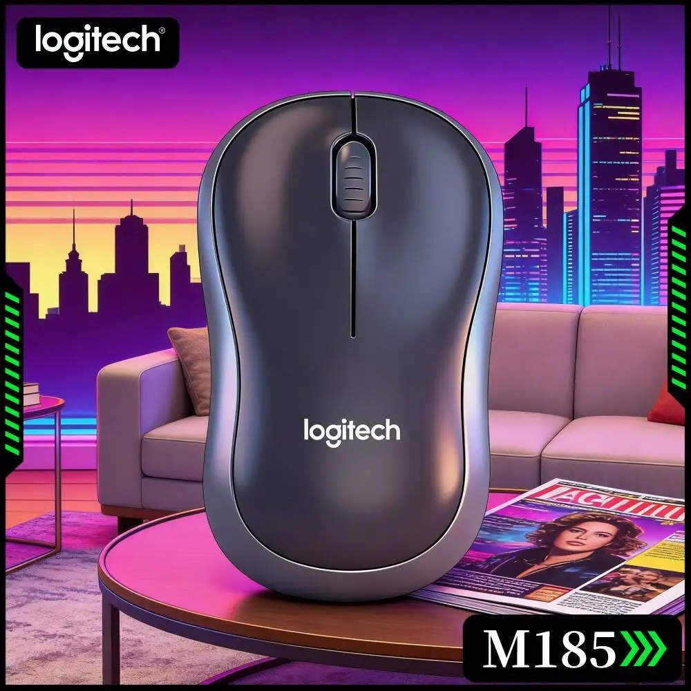 Logitech M185 Wireless Mouse Compact Outline Easy To Carry Around For Notebook Desktop PC Home Office Win Mac