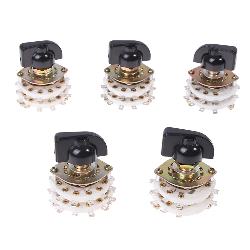 Hot！2 Pole 6/7/8/9/10 Position 4 Pole 3/5 Position With Channel Rotary Switch Selector With Cap Channel Selector Rotary Switch