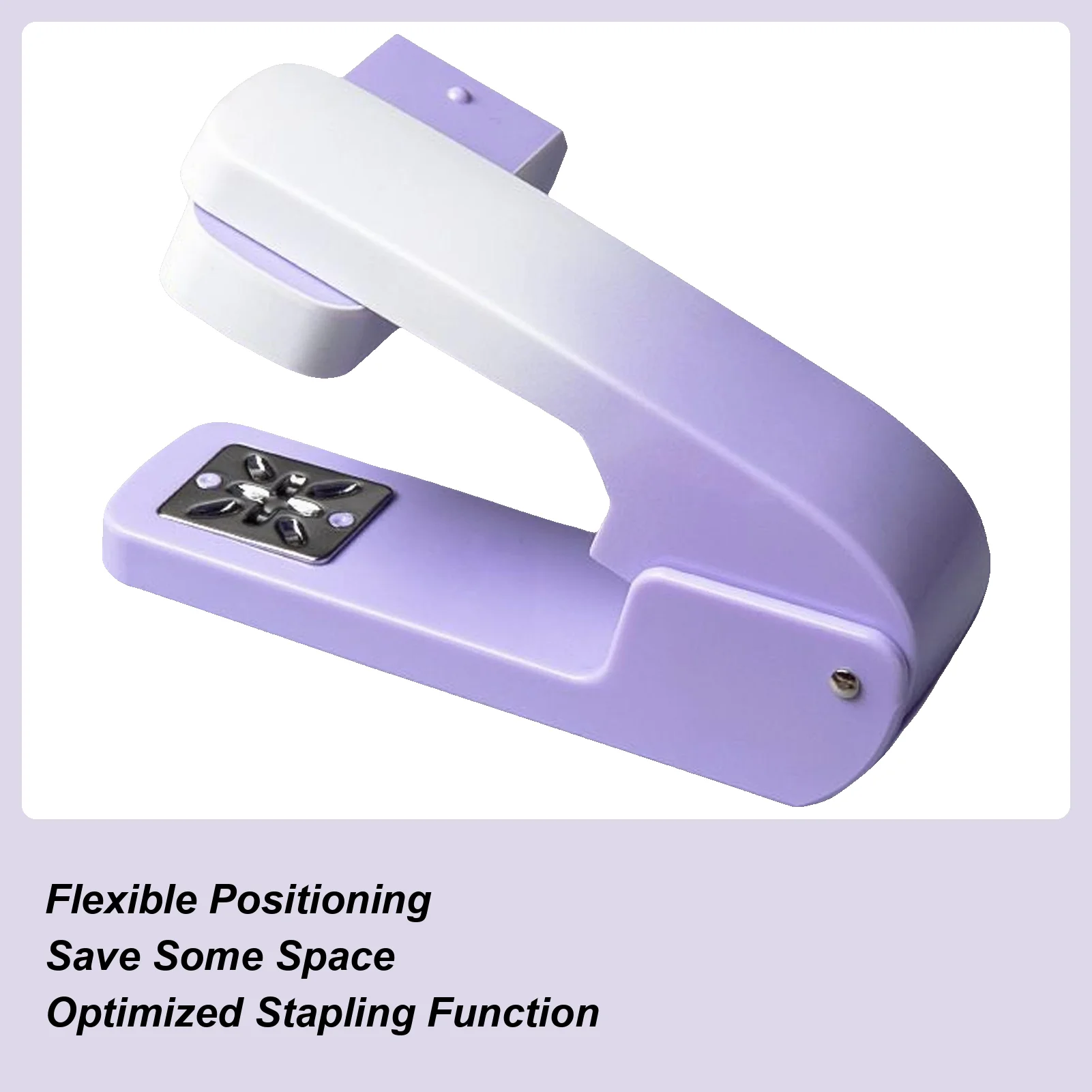 Stapler For Booklets 360 Degree Rotating Arm Stapler Ergonomic Anti-Slip Office Supplies Deep-Reach Stapling Machine For Booklet