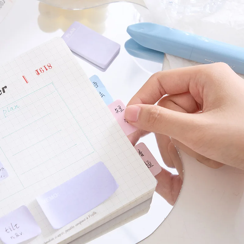 210pcs/Box Color Eyeshadow Palette Sticky Note Paper Memo Pad for Scrapbooking DIY Decorative Material Collage Journaling