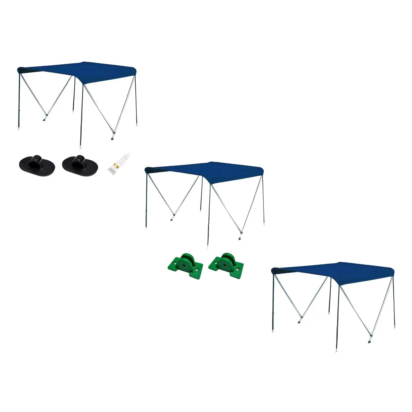 Inflatable Boat Canopy Sunshade Shelter with Support Rod Bimini Top Covers for