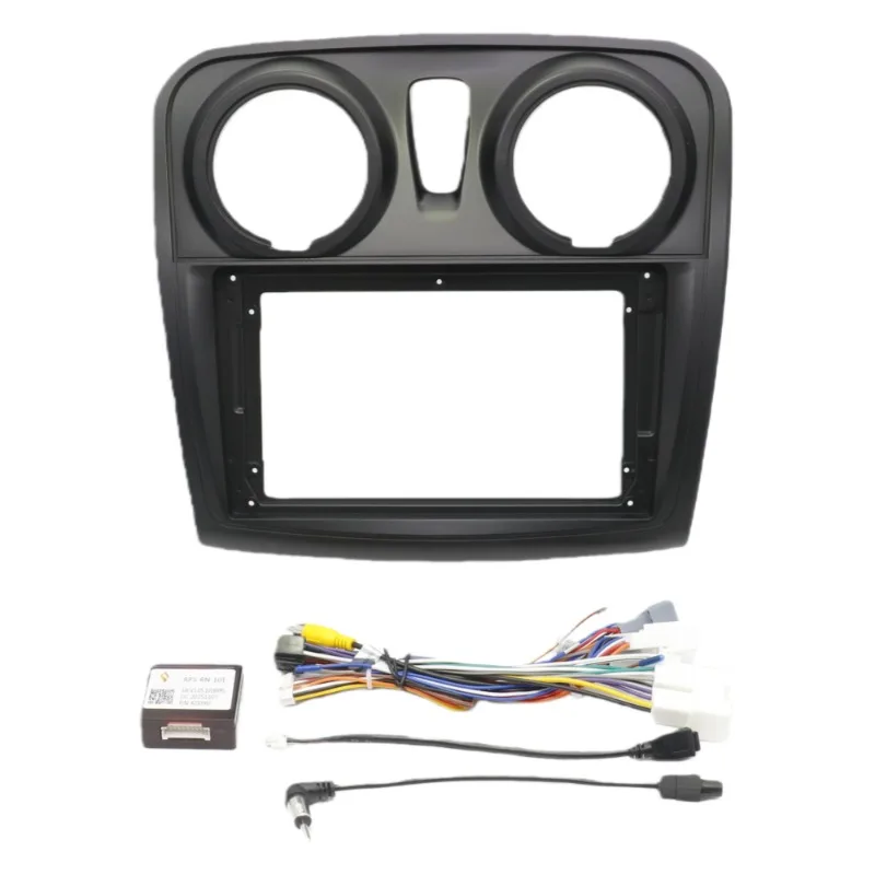 For RENAULT Sandero Symbol Logan 2014+ Canbus Box Panel Dashboard Installation Trim Power Cable 9 Inch Car Radio Fascias Frame