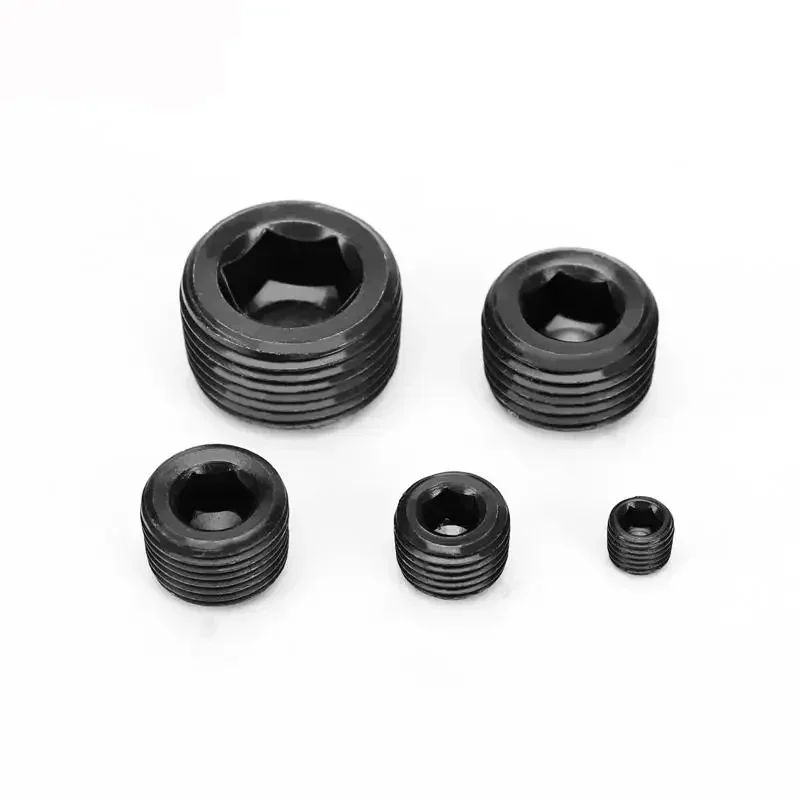 6 Pack Steel Hexagonal Plug Caps - close-up view