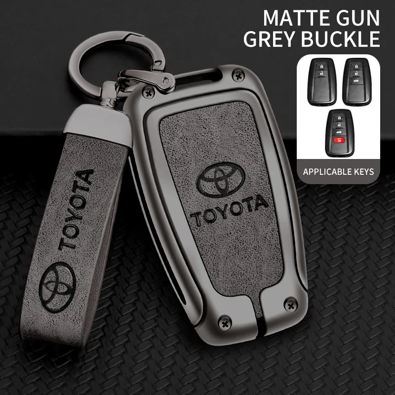 

Car Key Case Bag Cover Shell For Toyota CHR Prado 2017 2018 Prius Camry Corolla RAV4 2017 2018 2019 2020 Protector Accessories