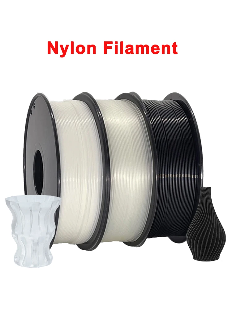 Nylonowy biały filament do drukarek 3D o średnicy 1,75 mm, o wysokiej wytrzymałości na rozciąganie, 250 g, 500 g, 1 kg, nylonowy czarny filament, elastyczny materiał do druku 3D. — zdjęcie produktu 7