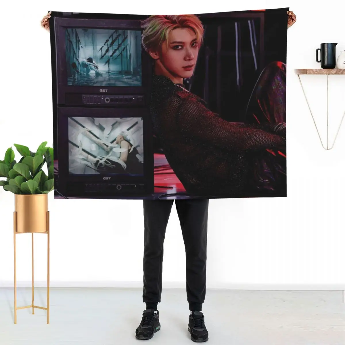 WayV Ten (the controller) Throw Blanket Hairy Beach Cute Plaid For Sofa Thin Comforter Bed linens Blankets