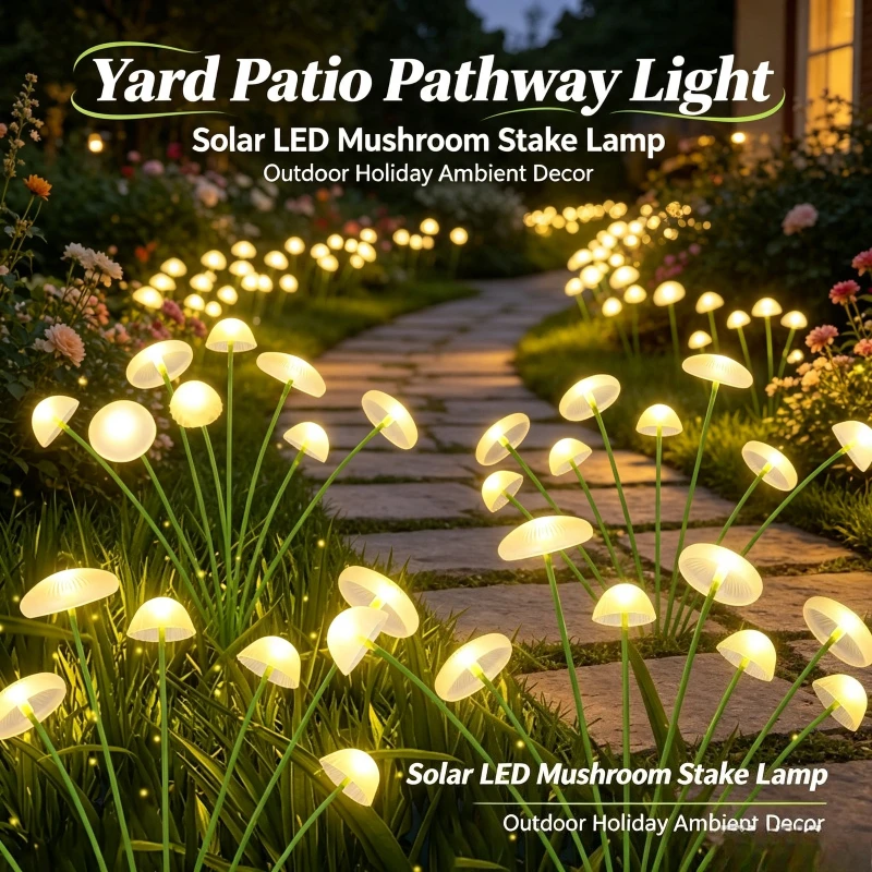 Outdoor Lighting Jellyfish - Solar Powered Mushroom Garden Lights LED