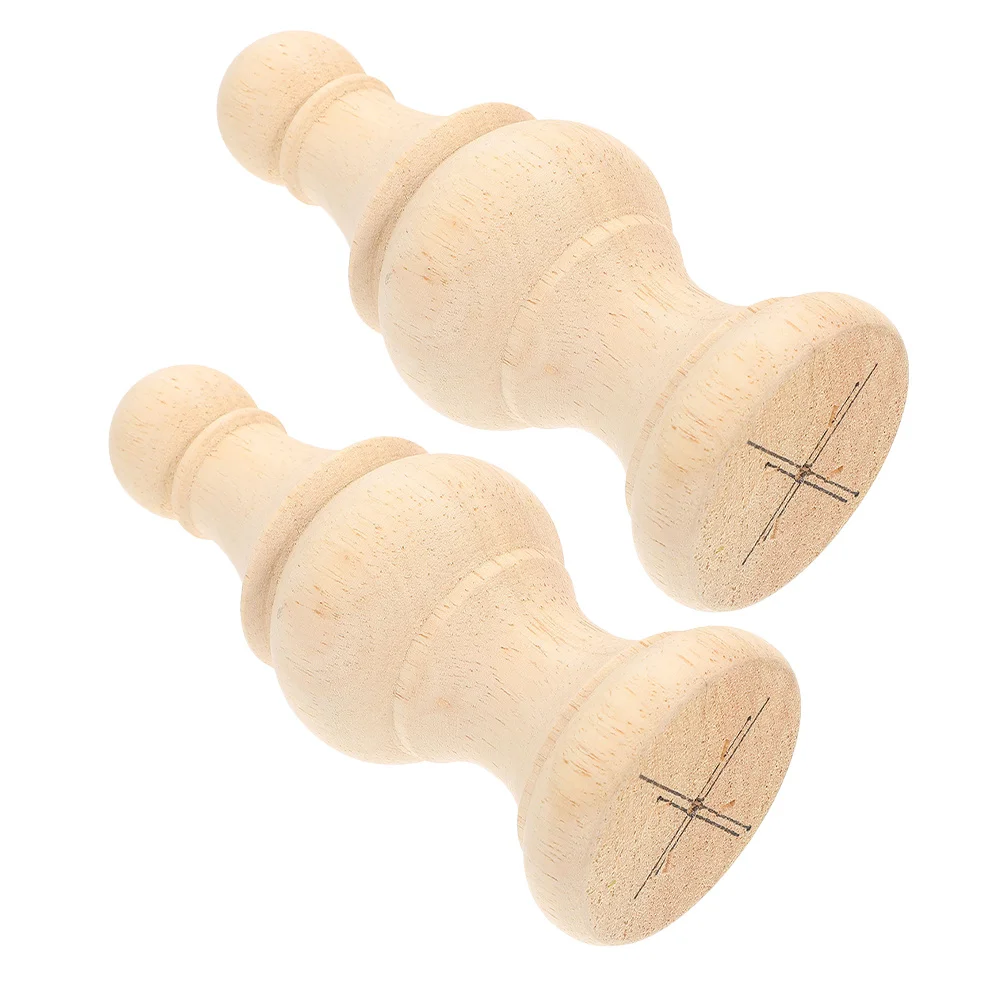

2Pcs Wooden Finials for Bed Posts Curtain Rods Flagpoles Unfinished DIY Craft Projects Decorative Home Staircase Indoor Outdoor