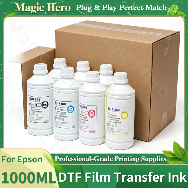1000ML/Bottle DTF Ink Film Transfer Ink For Epson DX5 DX7 4720 XP600 Printhead L800 L1800 1390 L805 L3200 4880 7880 DTF Printer