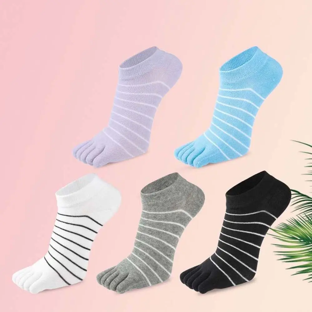 Short Socks Elastic Short Socks For Women Cotton Low Tube Ankle Socks Toe Socks Five Finger Socks Boat Socks Female Hosiery