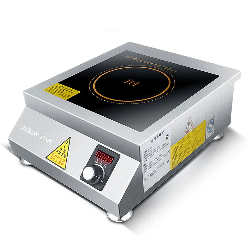 طباخ التعريفي التجاري 6kw شقة عالية الطاقة حساء المعكرونة المسلوقة آلة الطبخ مقصف طباخ كهربائي صناعي