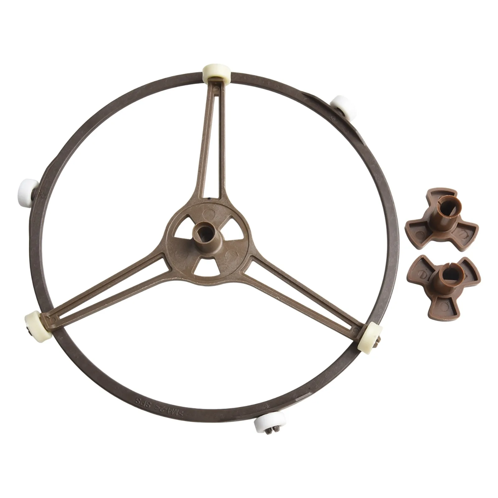 Microwave Oven Tray Stand Turntable with Dual Brackets and Swivel Roller Core for Stable Support and Enhanced Cooking Efficiency