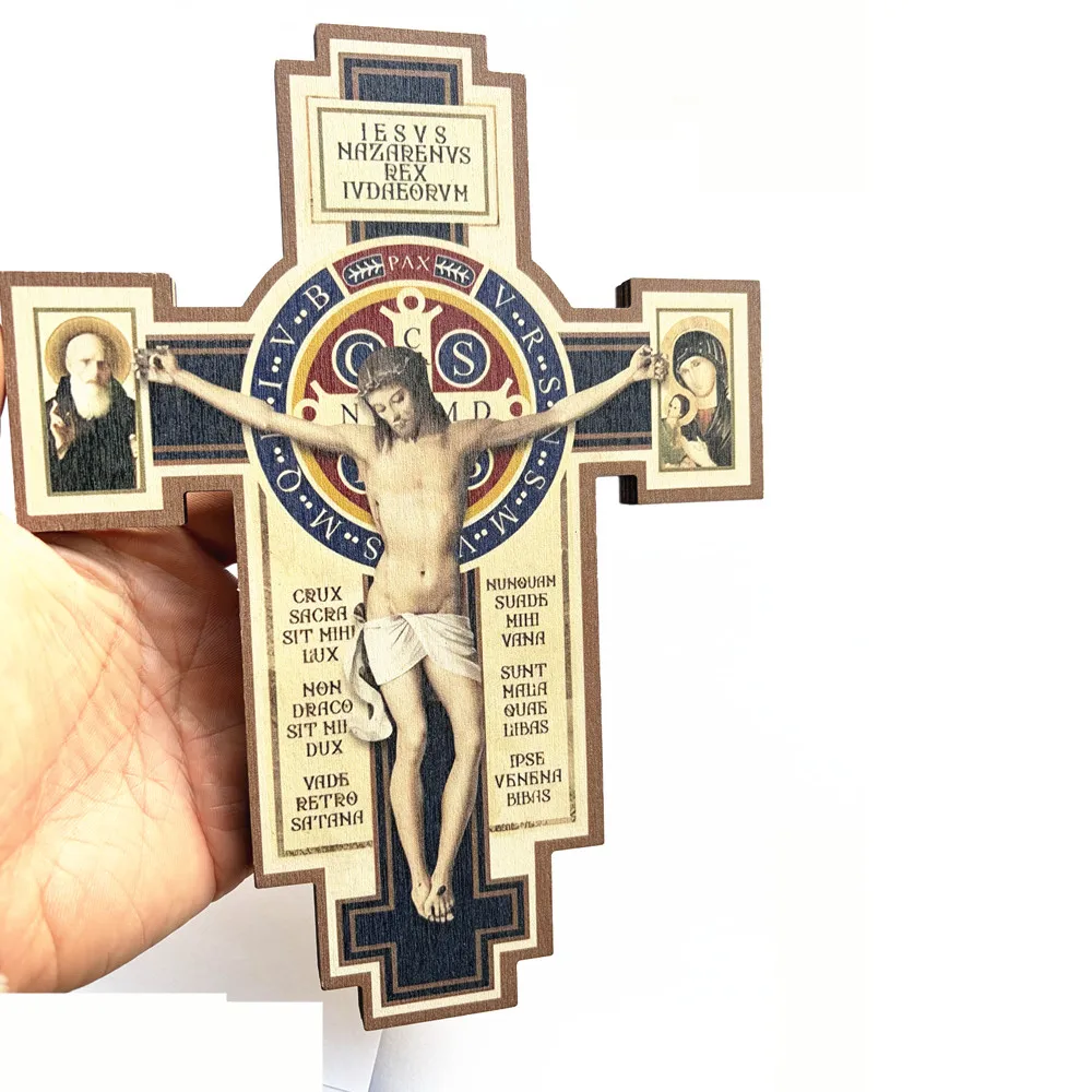Orthodox Wall Cross Wooden Hanging Jesus Cross Church Utensils Religious Wall Christ
