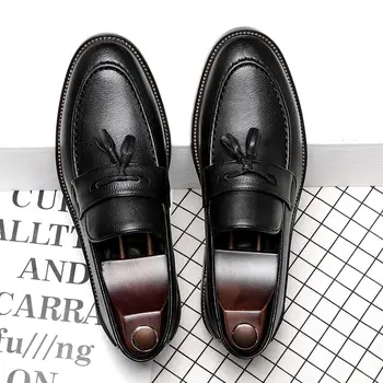 男士真皮鞋 高品質牛津鞋 戶外義大利黑色慢跑鞋 設計師辦公室正裝鞋 10 最佳銷售 男士牛津鞋 - №6