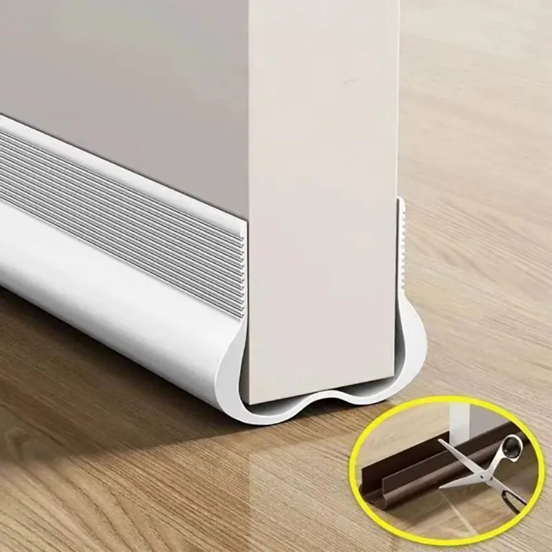 

Гибкая уплотнительная лента для нижней части двери, звукоизоляция дверного зазора, ветрозащитная и Пыленепроницаемая Погодная полоса под дверью, пробка-лента