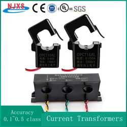 Split Core Current Transformer 3 Phase AC CT 0~150A 5A 2.5mA 50A 25mA 100A 25mA 0.1A 1000/1 2000/1 3000/1 4000/1 5000/1 3 Types