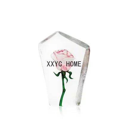 Creative Crystal Rose Carnation Nordic Art Decoration Desktop Love Gifts