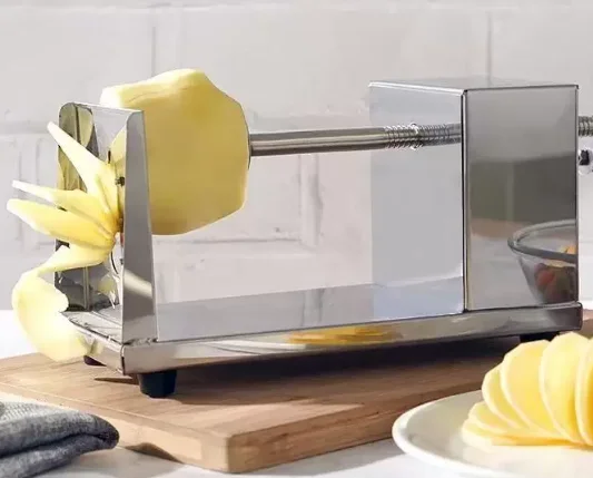 Commercial stainless steel manual potato tower machine, potato slicing machine