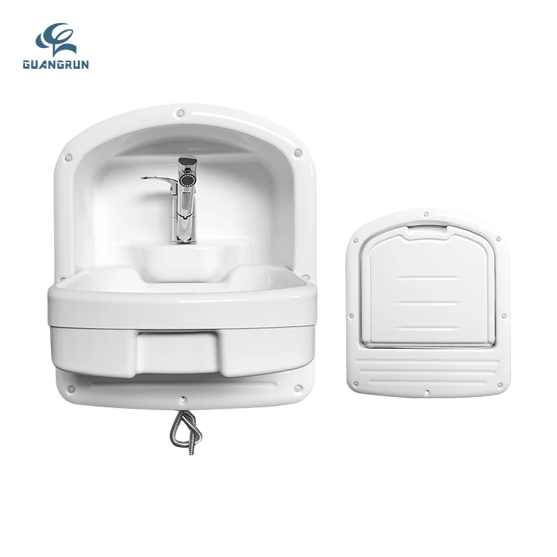 

Luxury Compact Design Eco-friendly White Acrylic Lightweight Bathroom Folding Sink for Vehicle/Car Interior Accessories