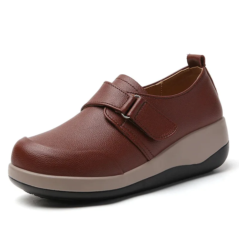 

Women's shoes new 100% genuine leather shoes, loafers, height-increasing, fashionable and casual shoes Casual sneakers