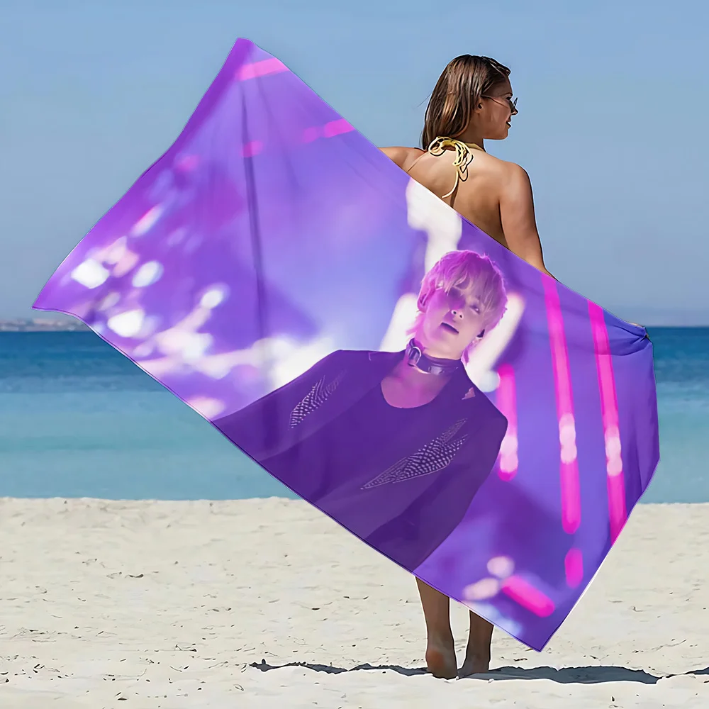 Serviette de plage Kim Tae-hyung en microcarence, sans sable, séchage rapide, doux, piscine, cadeau pour femme, voyage, salle de sport, douche, camping