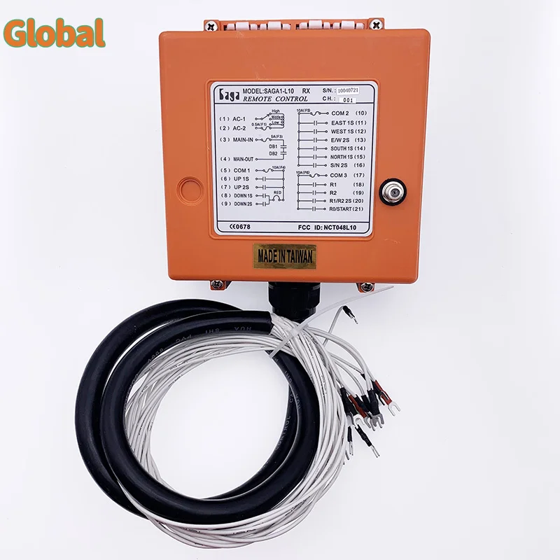 Saga L10 8 buttons double speed Industrial Wireless Radio Crane Remote Control switches Hoist overhead bridge Crane Controller