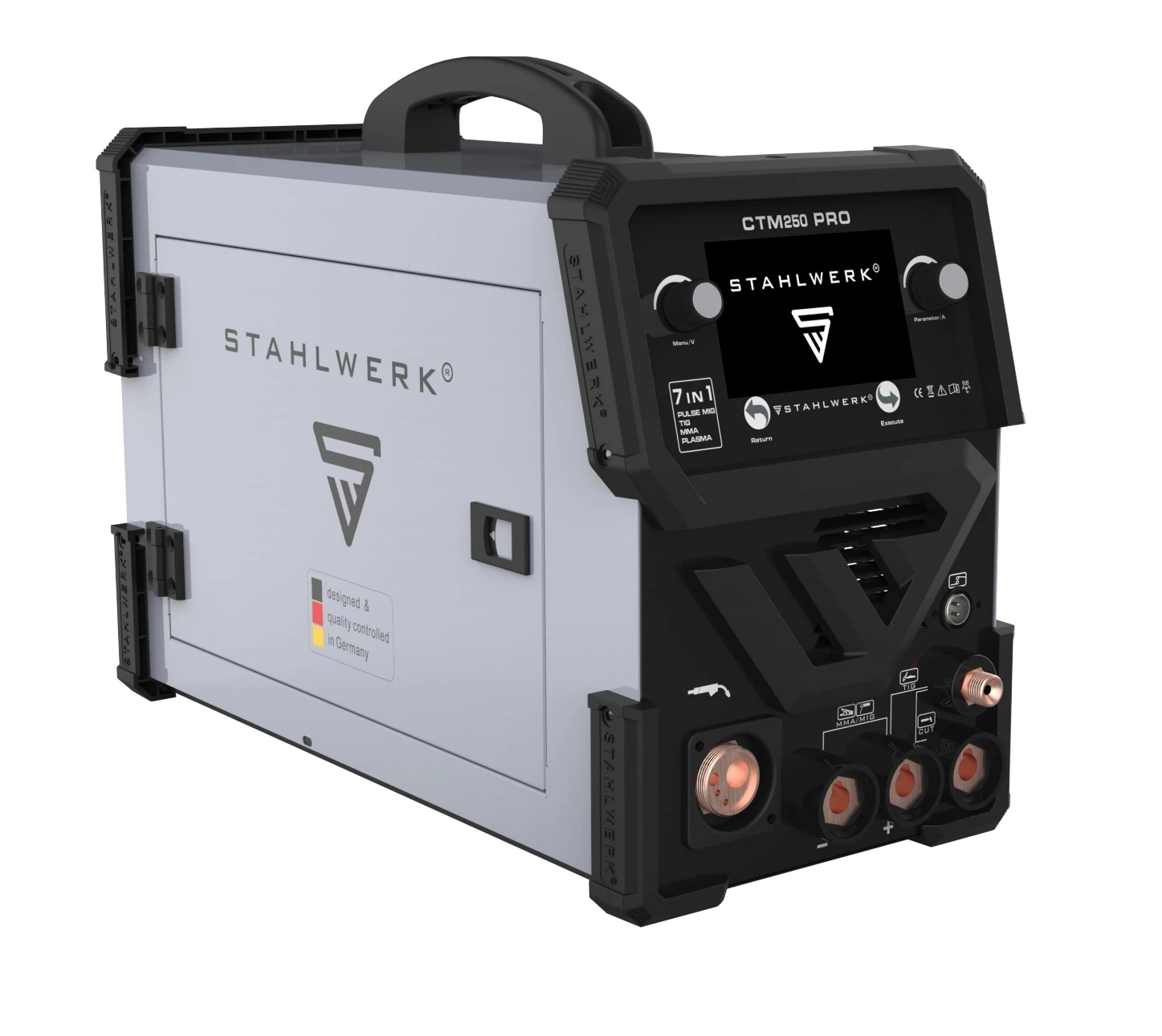 CTM250 Pro 220V Multi-Process Aluminum Welding Machine MIG 5kg Flux Cored Wire New Plasma Cutter Welder Combo No Gas