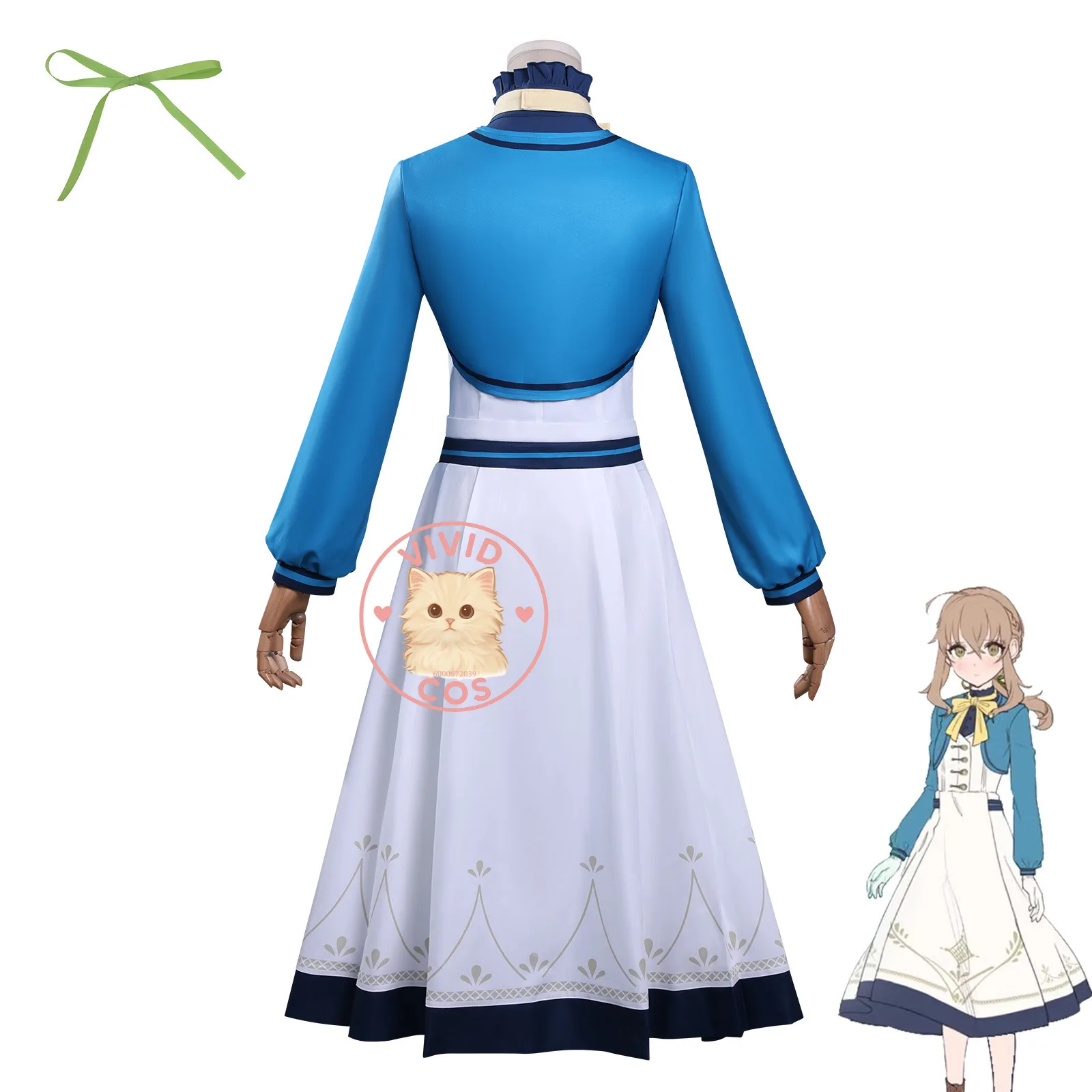 Secret of The Silent Witch Cosplay Costume Anime Monica Daily Outfit White Dress Role Play Women Comic Con Halloween Party