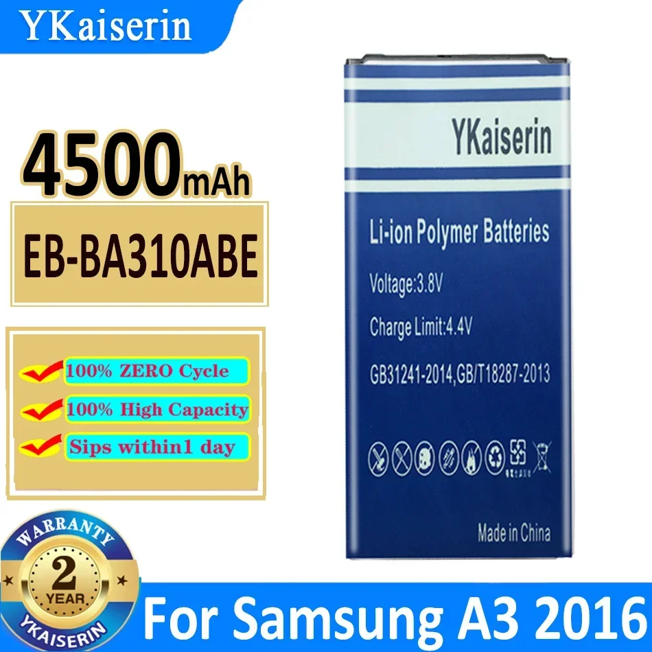 4500mAh YKaiserin Battery EB-BA310ABE For Samsung GALAXY A3 2016 Edition A310 SM A310F A3100 EB BA310ABE