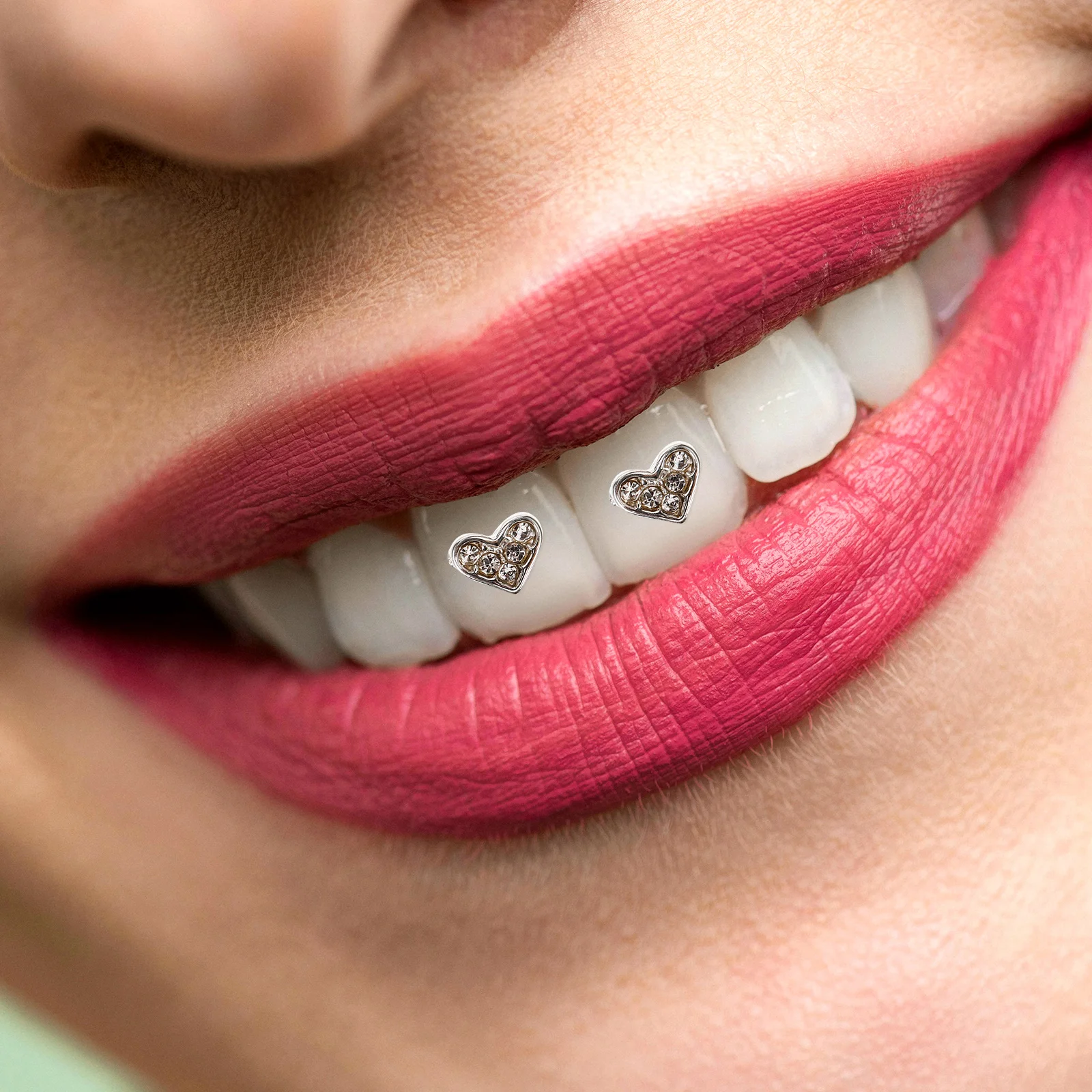 

1 Box Heart Pearl Tooth Rhinestones Teeth Jewelry Decor Dental Ornament Small Sparkle Accessories For Women Diy Manicure