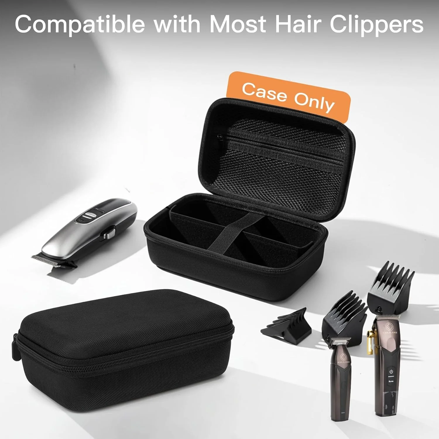 Hard Barber Case for Novah Ufree KIKIDO GLAKER FADEKING GSKY Romanda Hair Clippers, Beard Trimmer Grooming Storage Bag