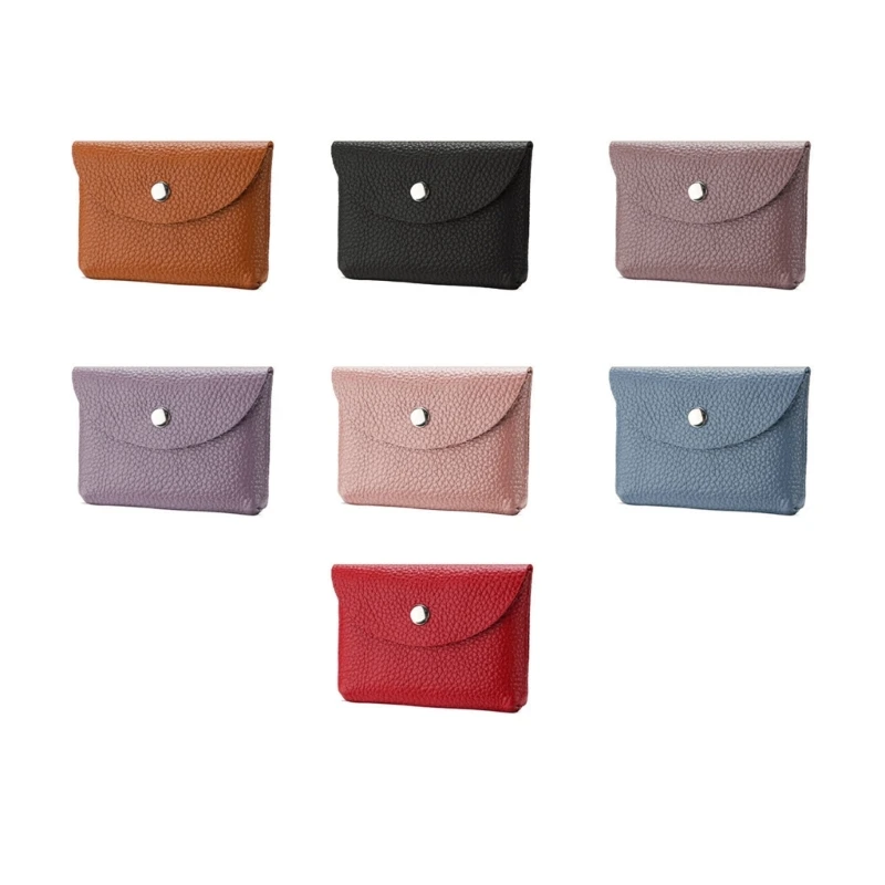 Cartera cuero para mujer y hombre, carteras pequeñas y cortas, minimonedero, tarjetero, bolsa dinero con bolsillo para con