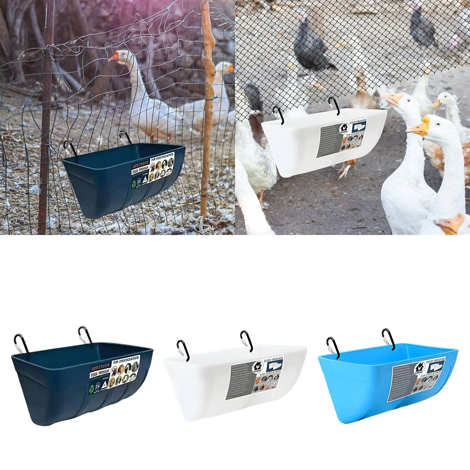 feed Trough Water Feeding Feeders Waterer Bucket Duck Ferret