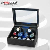 FRUCASE PU Watch Winder para relojes automáticos bobinadora automática 6+6 relojes