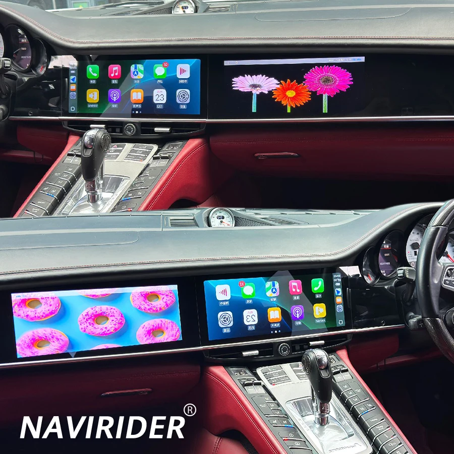 

Dual Display Screen For Porsche Panamera 2010 - 2016 Car Radio Auto Navigation Video Player Wireless Carplay Stereo Head Uint