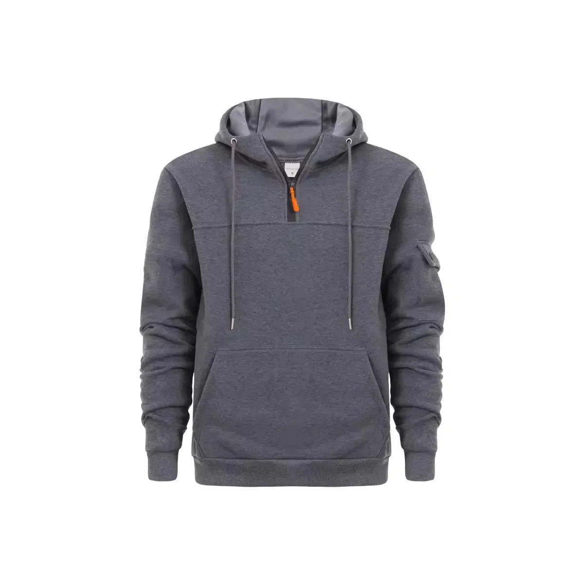 

Pop Spring And Autumn Men's Hooded Sweatshirt With Zipper And Arm Pocket Pullover. Men's Sports European Size Casual Jacket. S-X