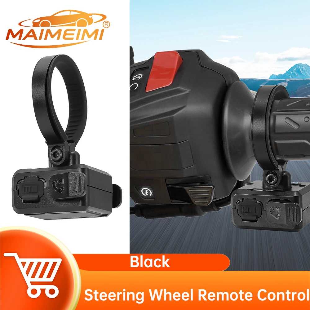 5.3 Remote Button Helmet Earphone Motorcycle/Bike Handlebar Media Controller Steering Wheel Remote Control