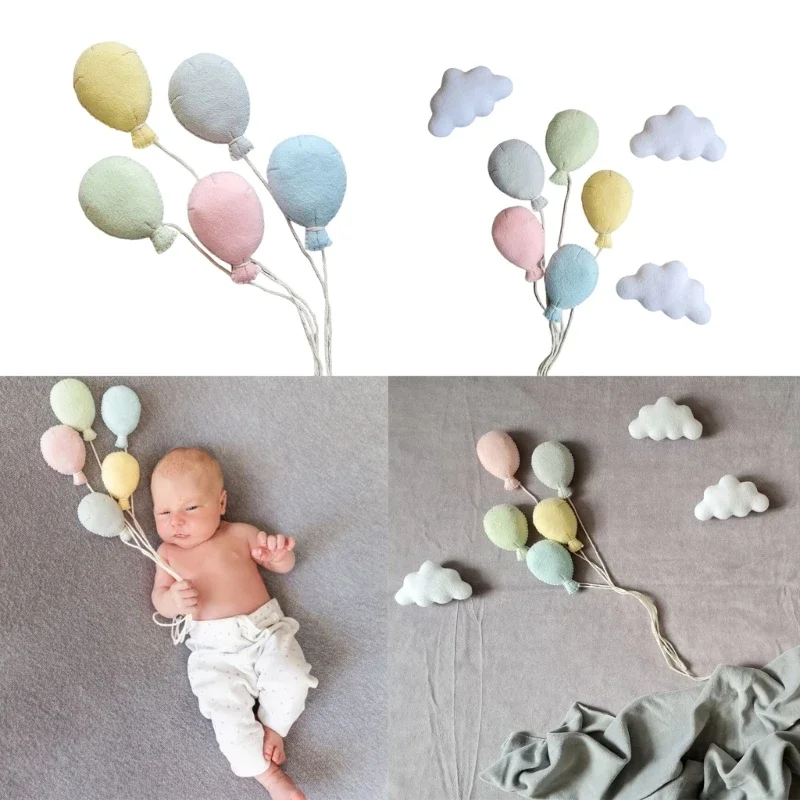 

Newborn photography props balloon clouds handmade wool Xingyue baby home party decoration baby photo studio photo background
