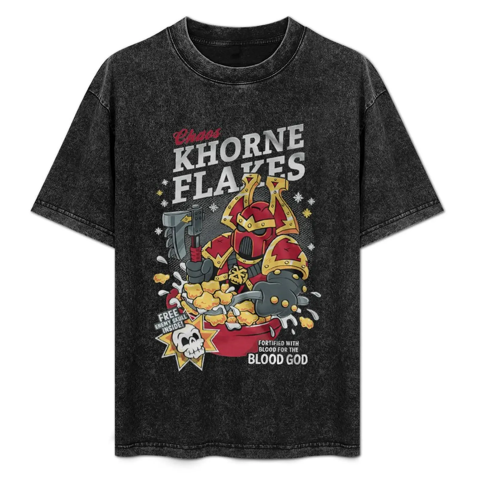 

Chaos khorne flakes Fortified with blood for the blood god T-Shirt Sporty Breathable Short Sleeve T-Shirt