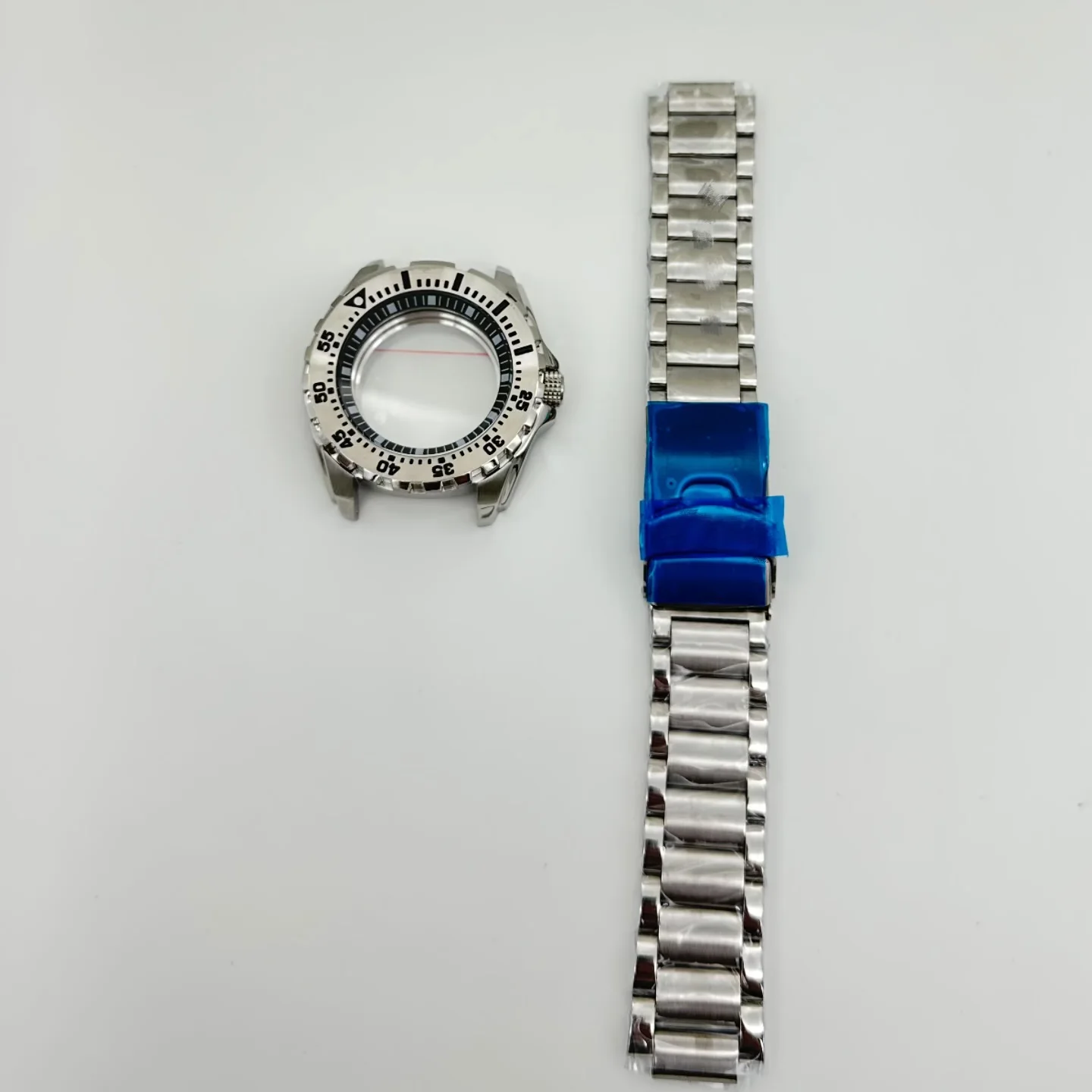 

45.5mm Modified Monster Mechanical Watch Case & Strap, 316 Stainless Steel, Compatible with NH35/NH36 Movement