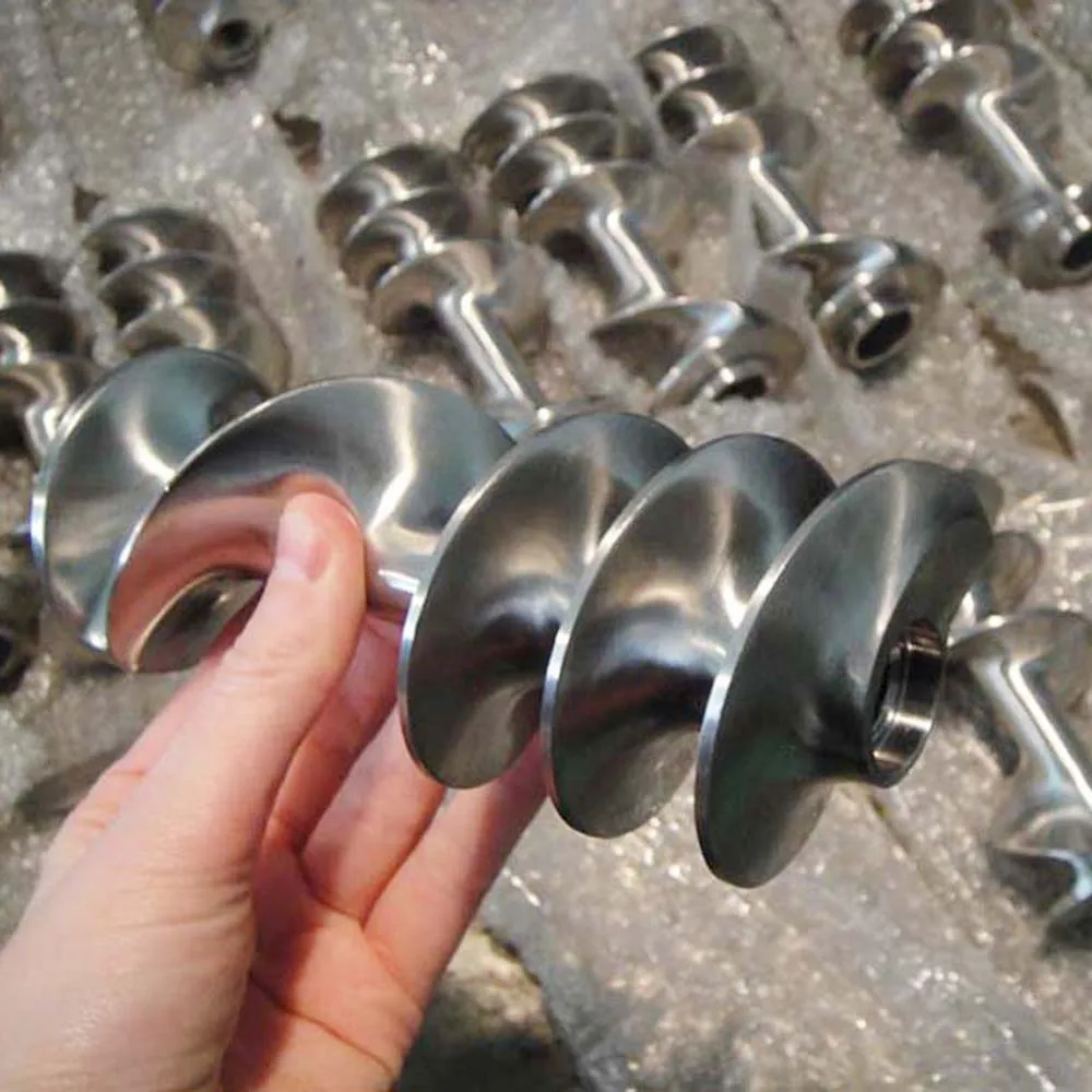 custom Casting 304 Stainless Steel Meat Grinder Auger, Food Grade Meat Mincer Screw Spare Parts for Meat Processing Machine