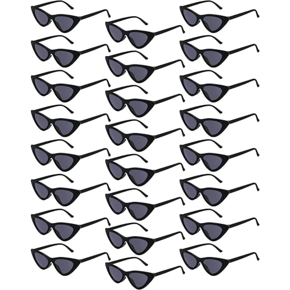1-10PCS Retro Cat Eye Sunglasses for Women Bulk Vintage Trendy Party Plastic Frame Sunglasses for Men