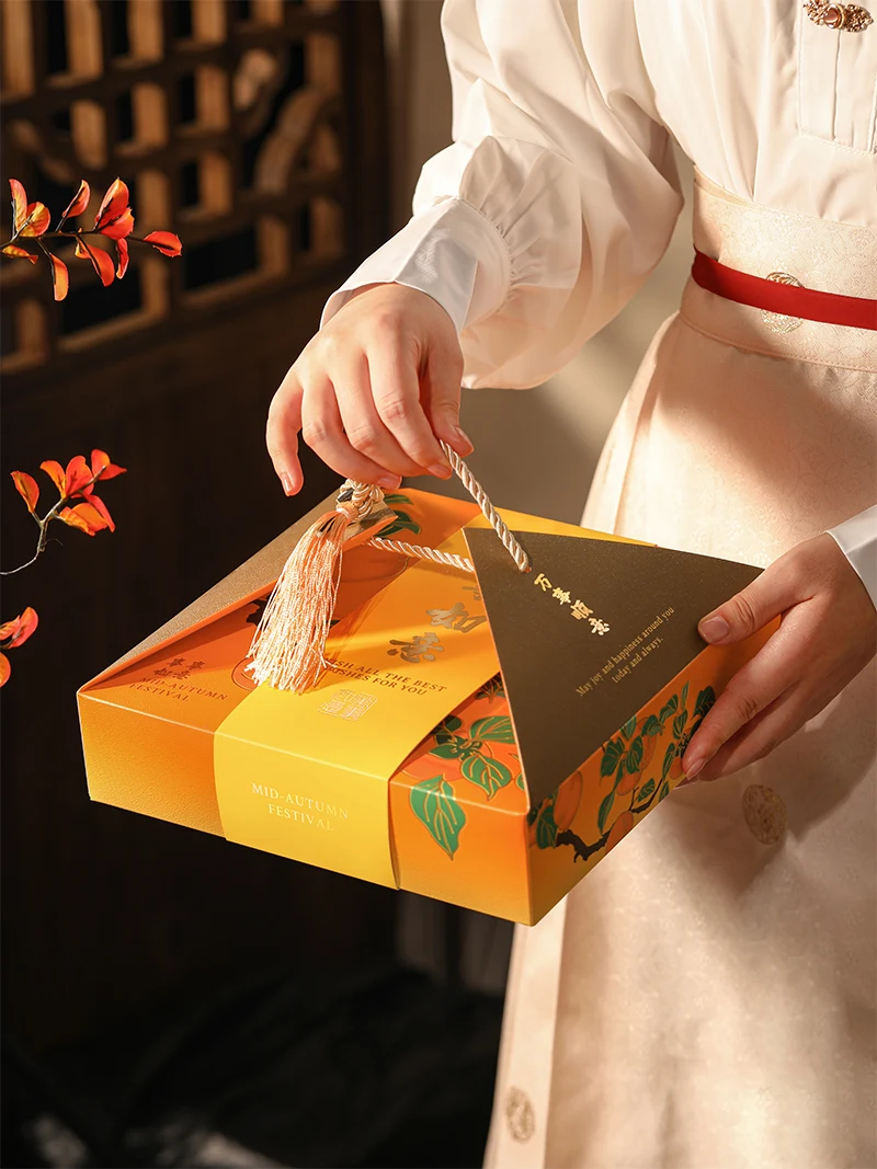 

Креативная ручная большая подарочная коробка для лунного пирога, одинарная высококачественная бумажная коробка 500 г, коробка для хранения кондитерских изделий на фестивале середины осени