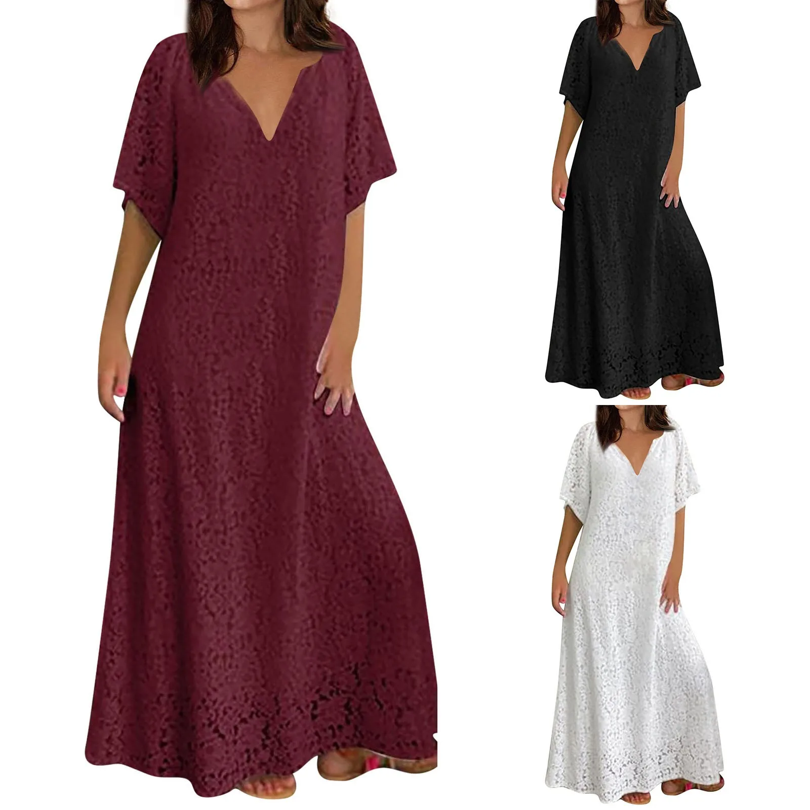 Long dress Simple Solid Hollow Out Pure Cotton dresses Holiday Style High Waist Fashion Summer Dresses vestidos femenino