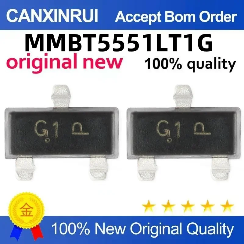 (5-100 pieces) Brand new original MMBT5551LT1G silk screen G1 2N5551 patch