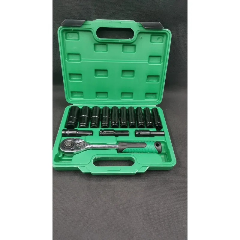 ชุดประแจไฟฟ้าแขน 8-24 ชิ้น ชุด 14 ชิ้น Dafei ชั้นวางของเจาะรู 8 ซม. ปลอกสีดํา