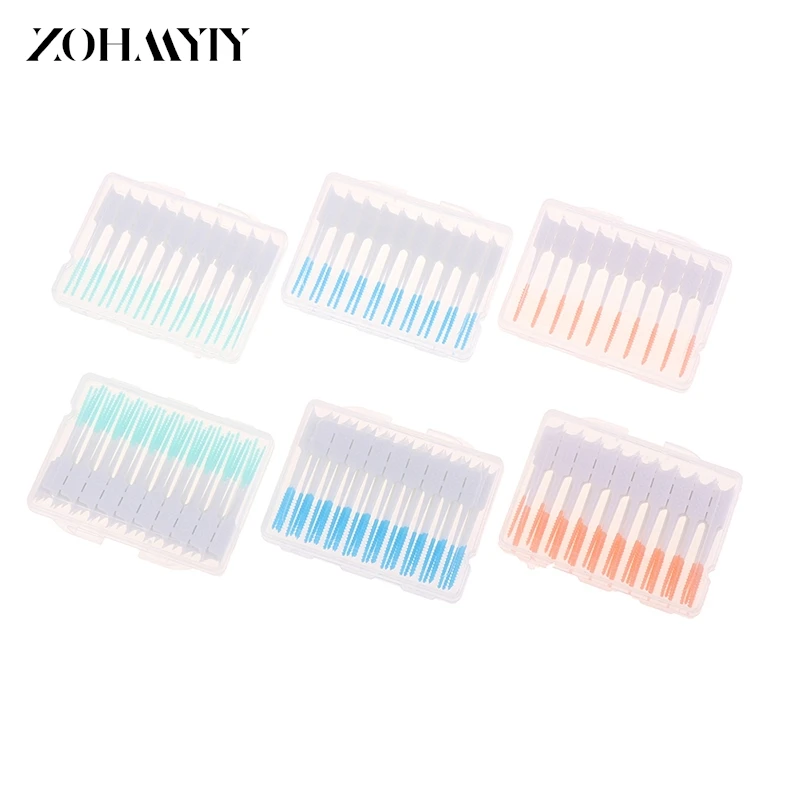 20/40Pcs Between Teeth Oral Care Toothpick Interdental Brush Cleaning Dental Tool Floss Orthodontic Oral Dental Hygiene Tool