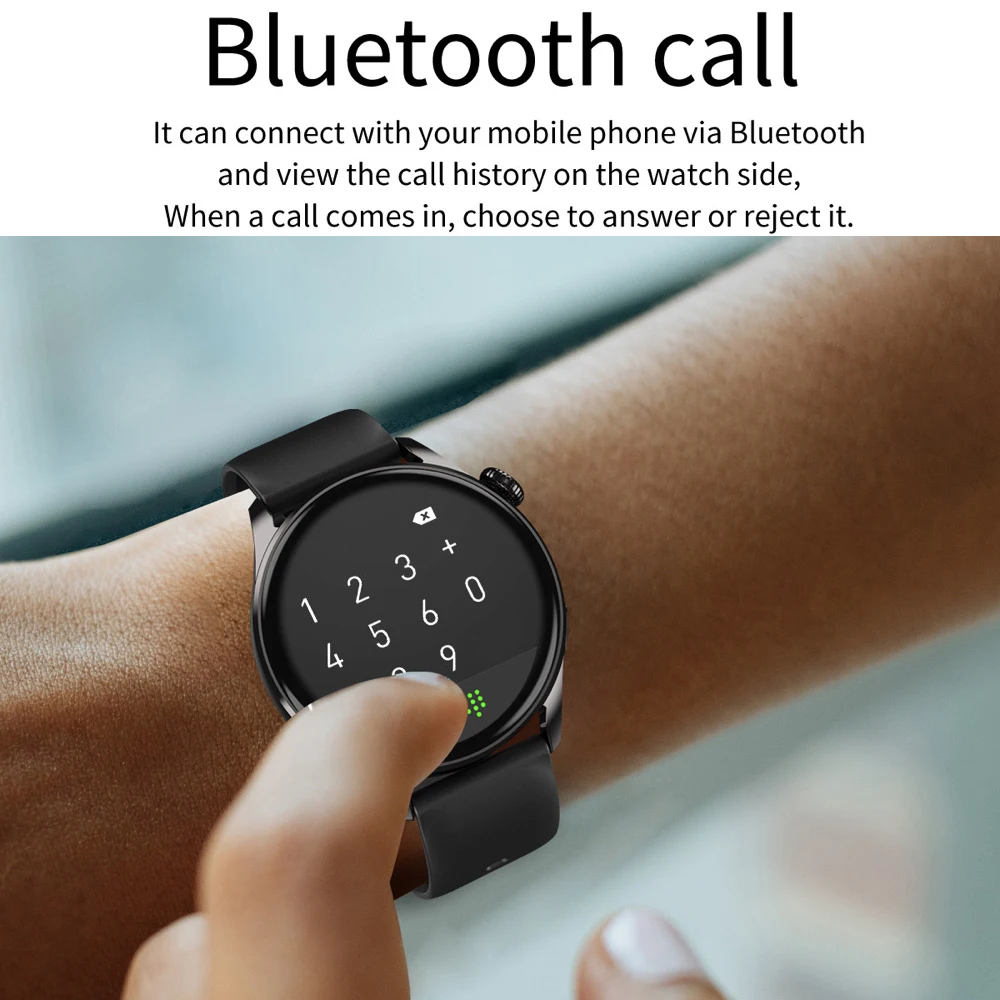 ساعة ذكية للرجال AMOLED HD شاشة بلوتوث مكالمة بوصلة SmartWatch للنساء GPS مسار NFC معدل ضربات القلب مقاوم للماء مساعد AI
